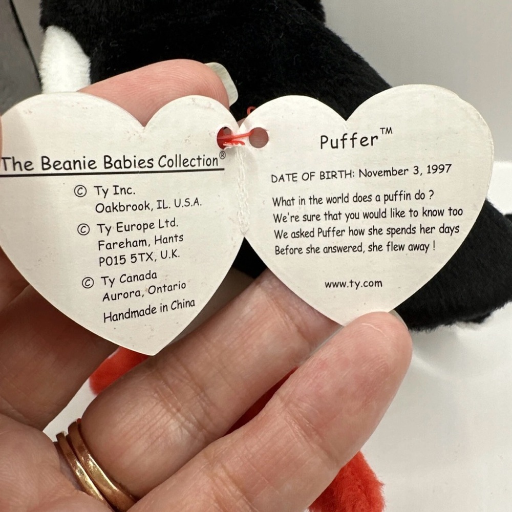 Puffer the Puffin TY Beanie Baby NWT - Picture 5 of 7